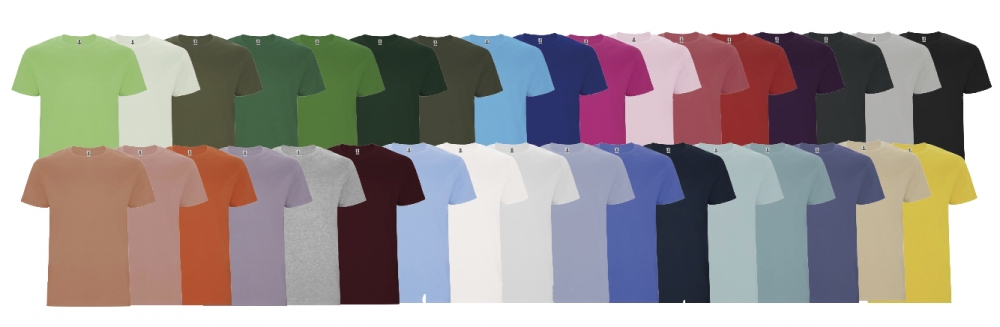 Rund t-skjorte med korte ermer. Rund hals med elastan. Avtakbar etikett. Singel Jersey strikk i 100% Bomull, 190 g/m2. Størrelse S - 3XL. Er også tilgjengelig i barnestr.