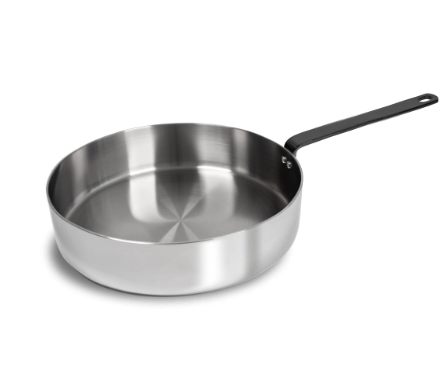 Høyden på pannen er 7 cm og den fungerer på alle typer kokeplater inkludert induksjon.